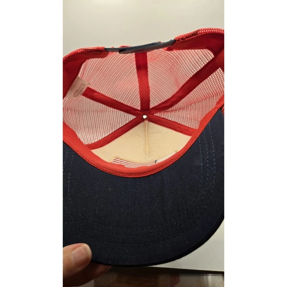 American Flag Trucker Hat USA Patriotic Mesh Snapback Cap Red White Blue